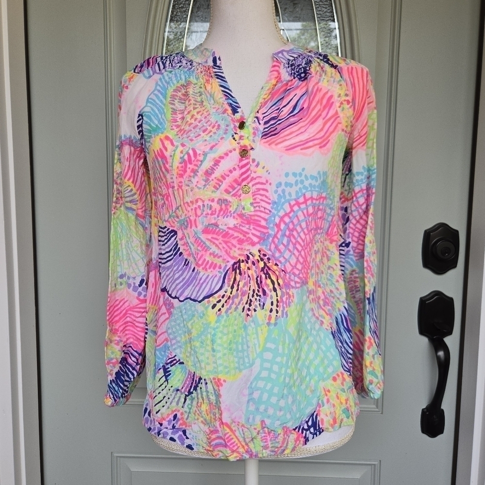 Lilly Pulitzer Elsa Silk Blouse